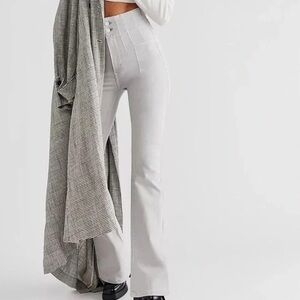 NWT Free People Jayde Flare Jeans High Rise Light Gray We The Free